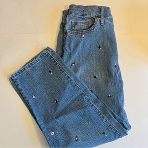 Jean pants with simple designs